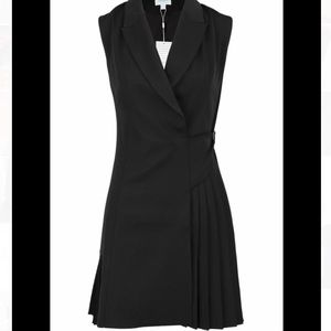 🏝️2/$50🏝️- JOVANNA LONDON Black Wrap dress sz 8 pleat detail